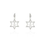 Star of David Earrings Sterling Silver