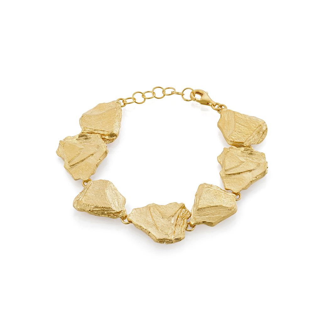Ridge Bracelet Gold Plate