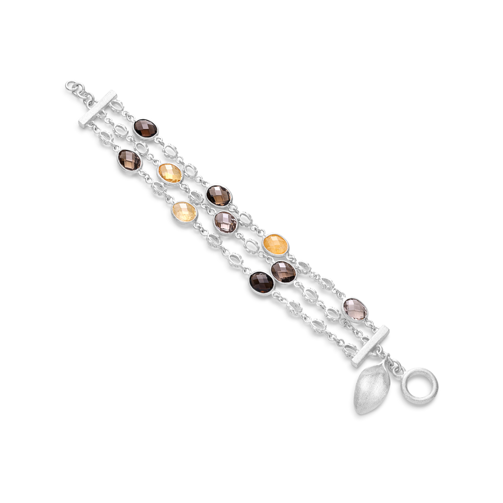 Smokey Quartz Pebble Bracelet